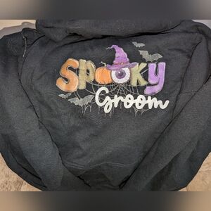 Matching spooky bride and groom hoodies